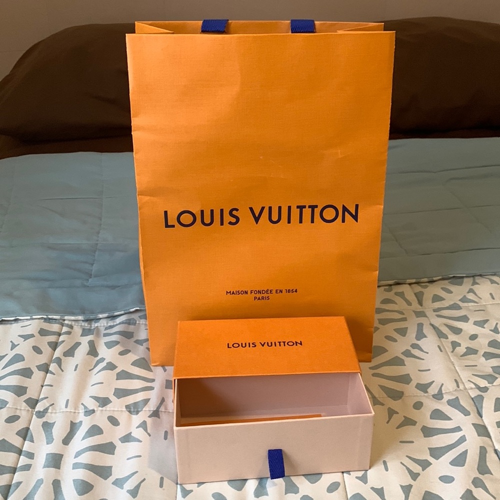 Louis Vuitton empty box with shopping bag